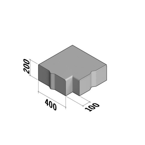 Highway 400x200 | 400x200 | Return Corner | L-100 | Internal | 90° | Bullnose | VB