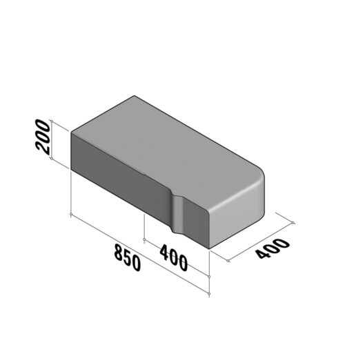 Highway 400x200 | 400x200 | Entry Platform | L-850 | Return | Left | Bullnose | SQVB