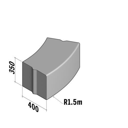 Highway 400x350 | 400x350 | Radius | L-785 | External | 1.5m | Bullnose | VB