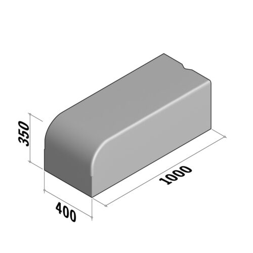 Highway 400x350 | 400x350 | End | L-1000 | Left | Bullnose | VB