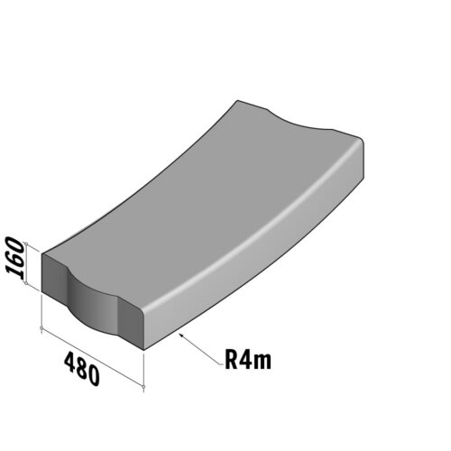 Highway 480x160 | 480x160 | Radius | L-1250 | External | 4m | Bullnose | VB