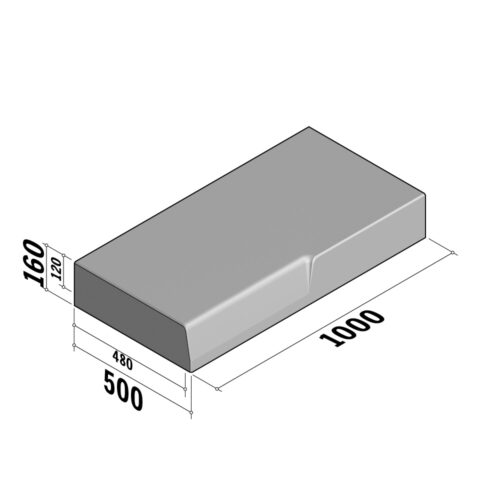 Highway 480-500x160 | 480-500x160 | Return Corner | L-1000 | Internal | 90° | Half-Battered | SQ