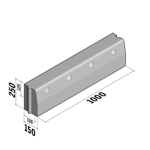 Reflector 130-150 | 130-150x250 | Straight | L-1000 | Half-Battered | HD