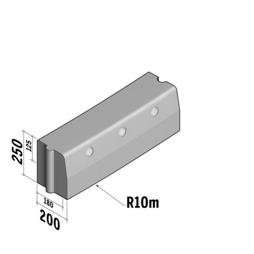 Reflector 180-200 | 180-200x250 | Radius | L-785 | External | 10m | Half-Battered | HD