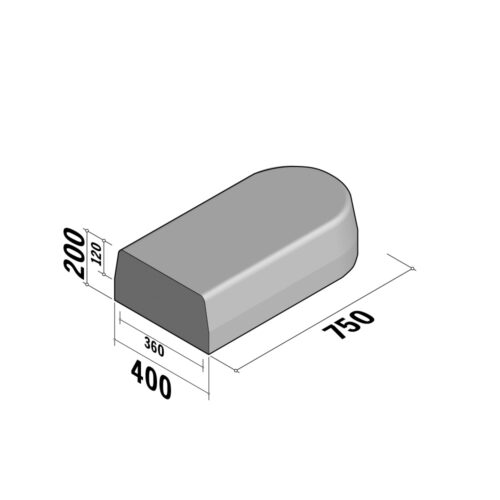 Segregator 360-400 | 360-400x200 | Straight | L-750 | End | Half-Battered | SQ