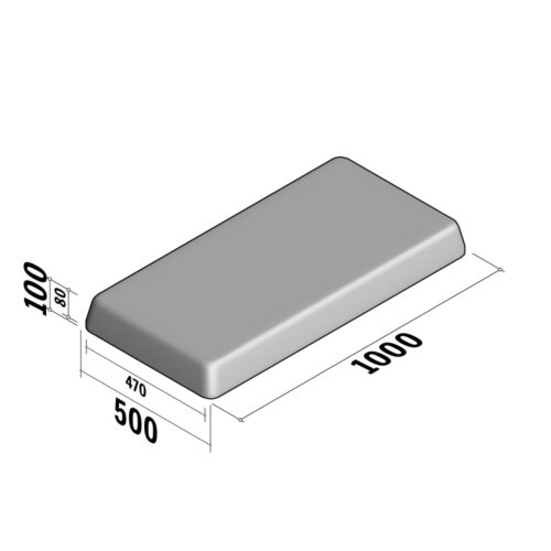 Segregator 470-500 | 470-500x100 | Straight | L-1000 | 2End | Half-Battered | SQ