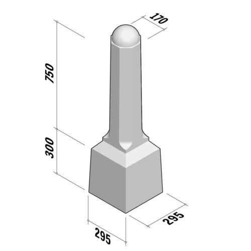 Alphen | Bollard | Reinforced | H1050-Ø170