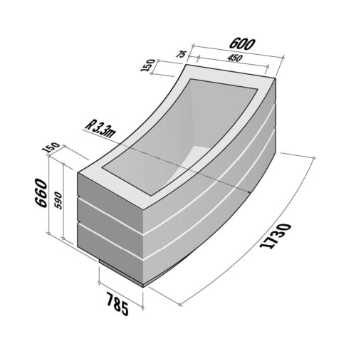 Avenue | Radius | 600x1730x660