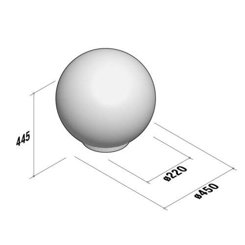 Ball | Bollard 450 | H445-Ø450