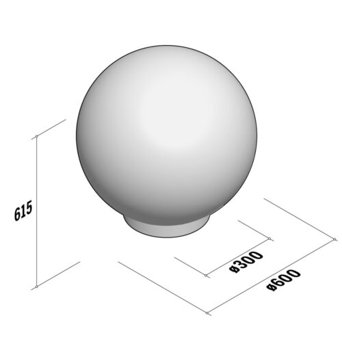 Ball | Bollard 600 | H615-Ø600
