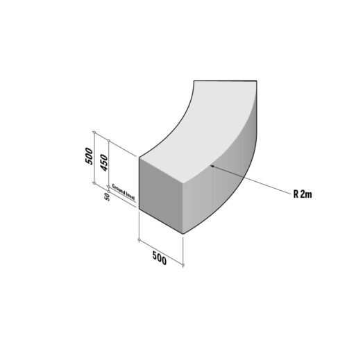 Beam | Radius External | 500 | 500x500 | L1570 | 2m