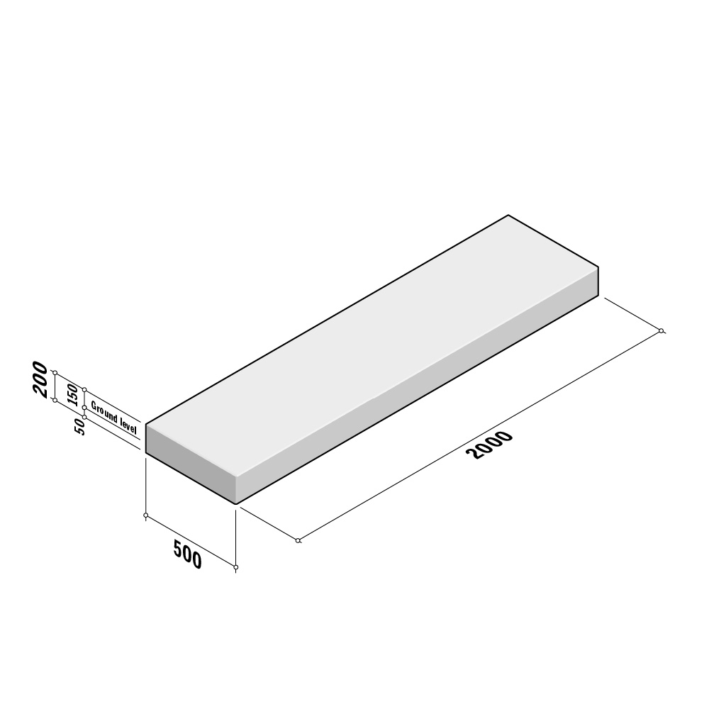 Beam | Straight | 500 | 500x200 | L2000