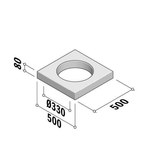 Cutout Flags | Cutout 500x500 | 80mm Thick | Ø330mm