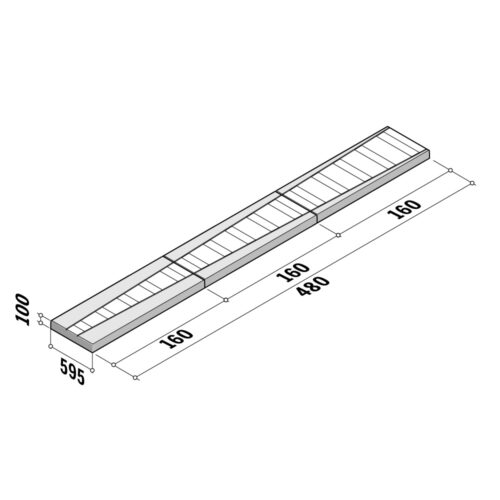 Cycle Post Tactiles | Cycle Post  600x4800 | 100mm Thick