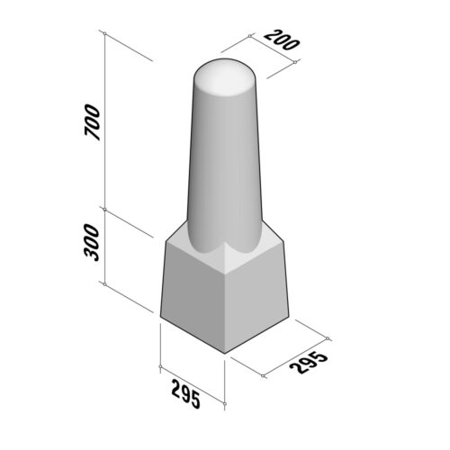 Dordrecht | Bollard | Reinforced | H1000-Ø200