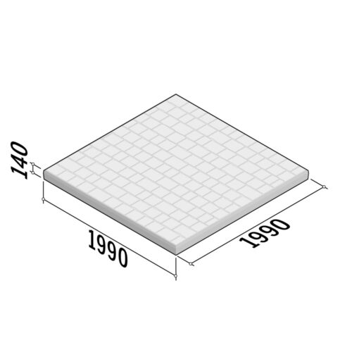 Double XL Aesthetic | Cobble Pattern | 1990x1990x140