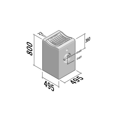 Double XL Drainage | Sand Trap Liquid Tight | 495x800x495