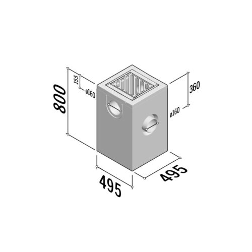 Double XL Drainage | Universal Sand Trap | 495x800x495