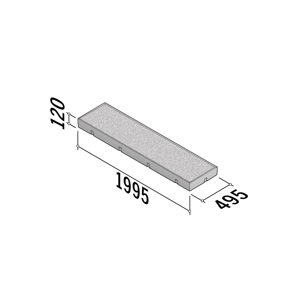Double XL Sport | Antislip | 1995x495x120