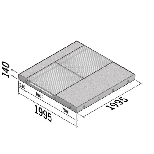Double XL Sport | Cleaning Grate | 1995x1995x140