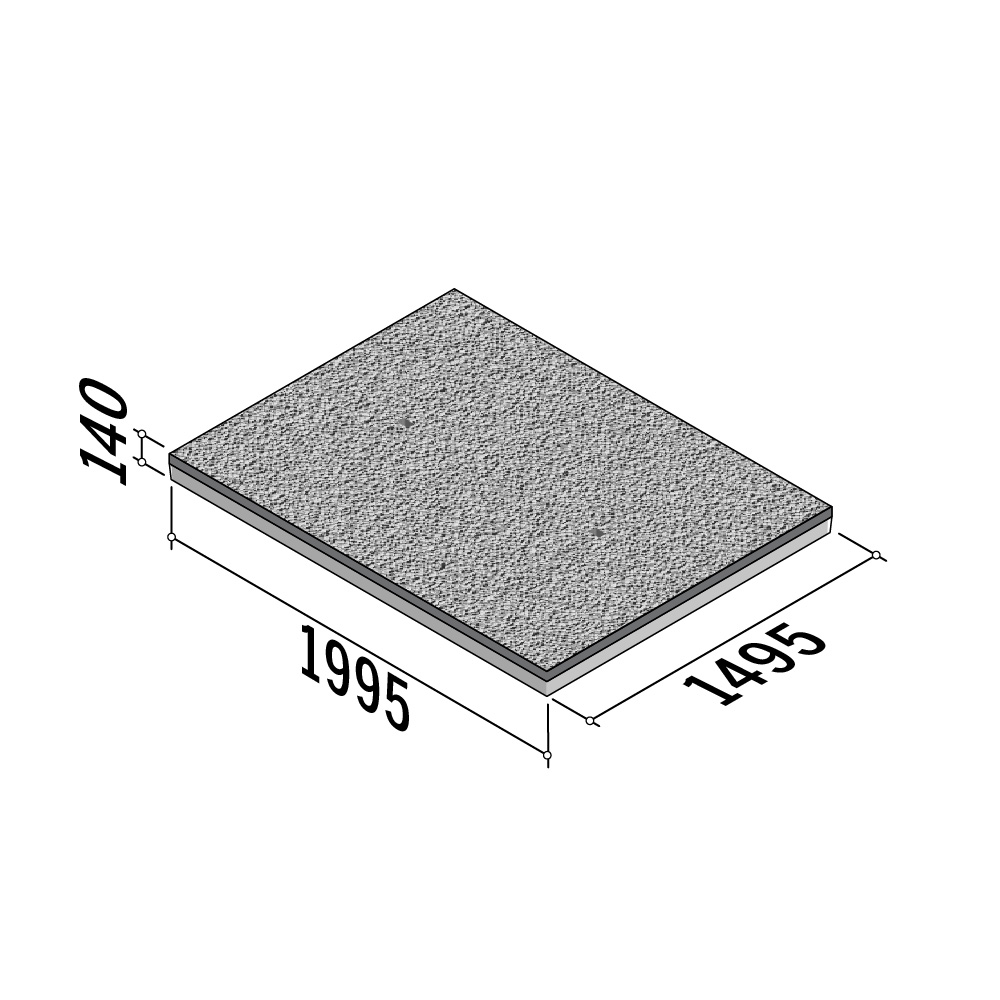 Double XL Standard | Strip Edge Reinforced | 1995x1495x140
