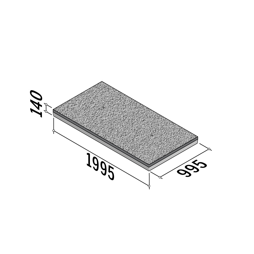 Double XL Standard | Strip Edge Reinforced | 1995x995x140