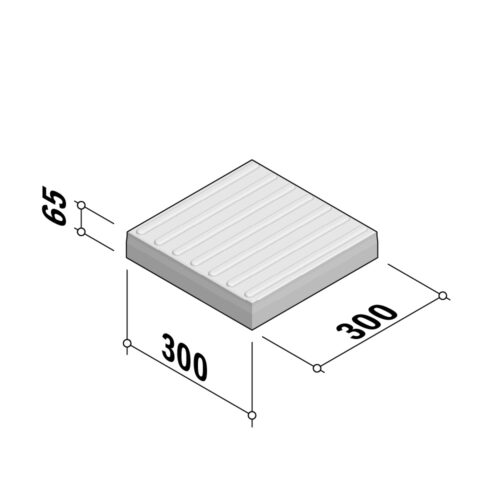 Dutch Tactiles | 7 Ribs 300x300 | 65mm Thick