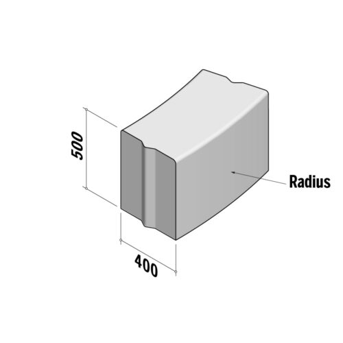 Flowerbed 400 | Radius Internal | 400x500 | L980 | 5m | VB