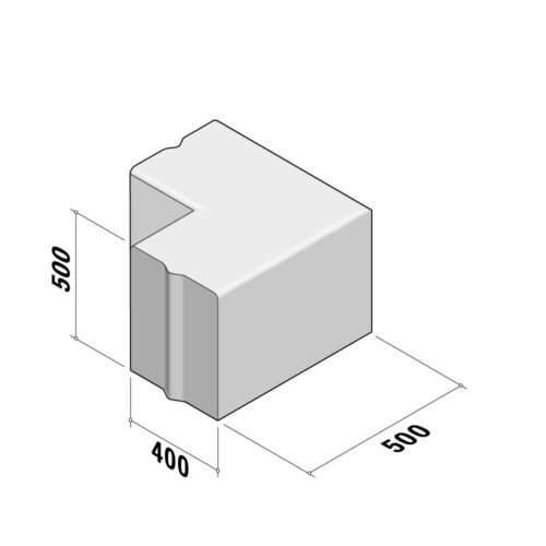 Flowerbed 400 | Return External | 400x500 | L500 | 90° | VB