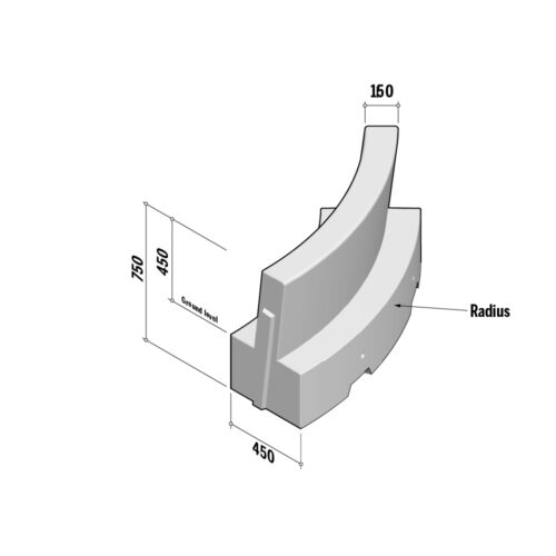 Greenline | Radius External | 450 | 150-450x750 | L1570 | 2m