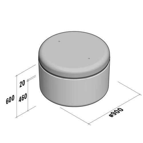 Mellow Stools | Large | Concrete-Concrete | H600-Ø900