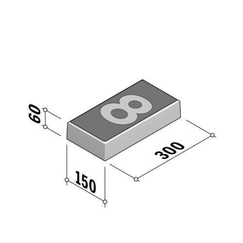 Number Flags | 150x300 | 60mm Thick | 0-9