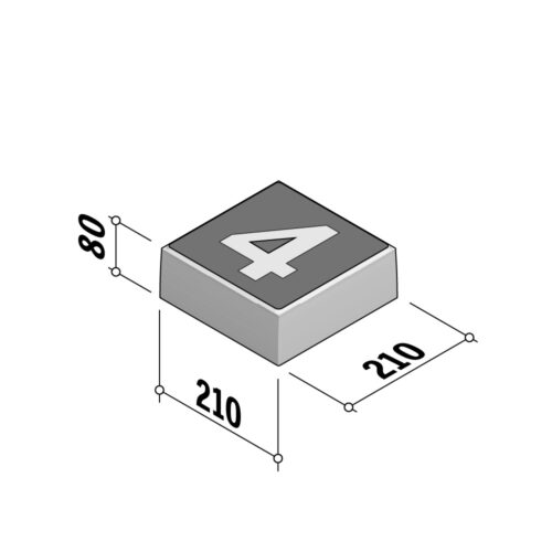 Number Flags | 210x210 | 80mm Thick | 0-9