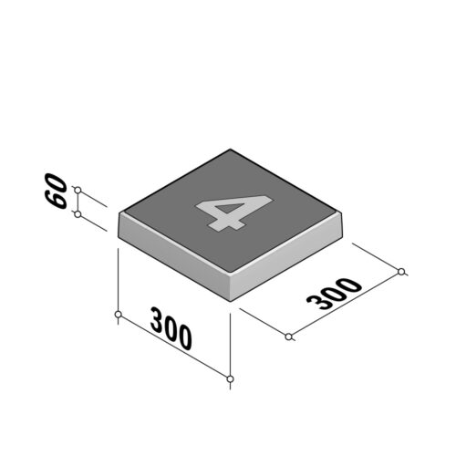 Number Flags | 300x300 | 60mm Thick | 0-9