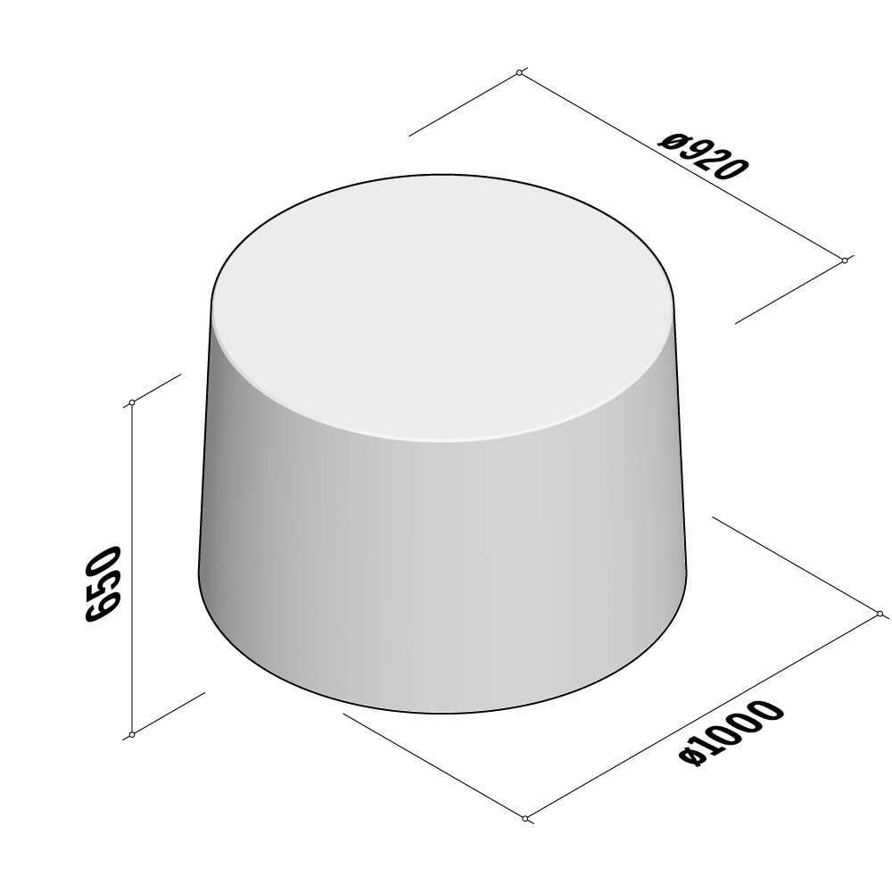 Ornamental Round | 1000 | H650-Ø1000-920