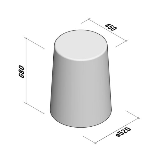 Round | 450 | H650-Ø520-450