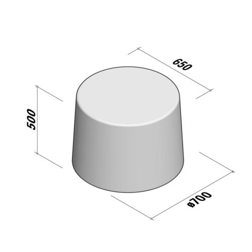 Ornamental Round | 650 | H500-Ø700-650