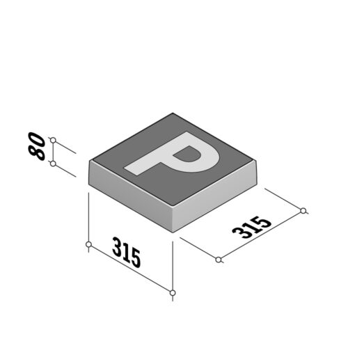 Parking Flags | 315x315 | 80mm Thick | P