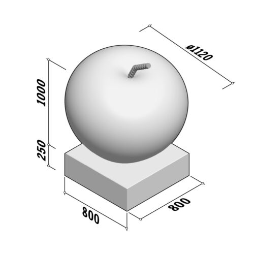 Play Apples | Climbing Apple 1120 | H1250-Ø1120