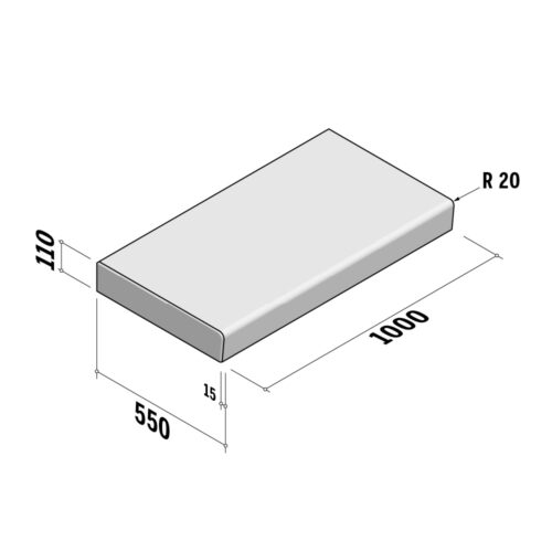 Stair Steps | 550x110 | With recess | L1000