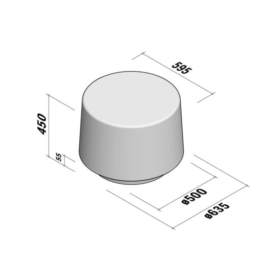 Round Stools | 600 | H450-Ø635-595