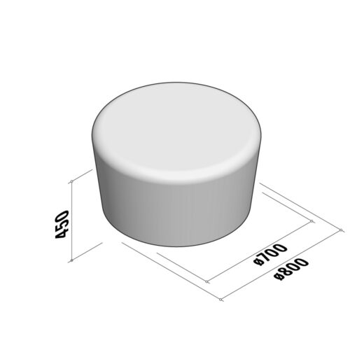 Round Stools | Pouf | H450-Ø700-800