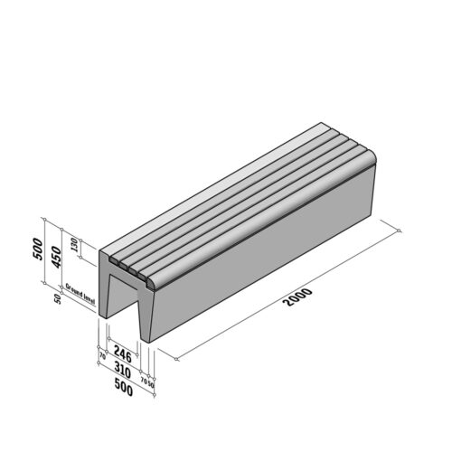 Solid Hollow | Straight | Seat | 500-450x500 | L2000 | Middle