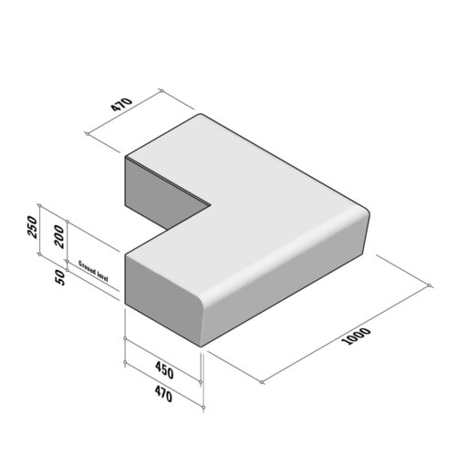 Solid | Return External | Low | 470-450x250 | L1000 | 90°
