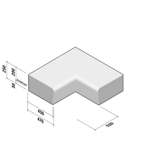Solid | Return Internal | Low | 470-450x250 | L530 | 90°
