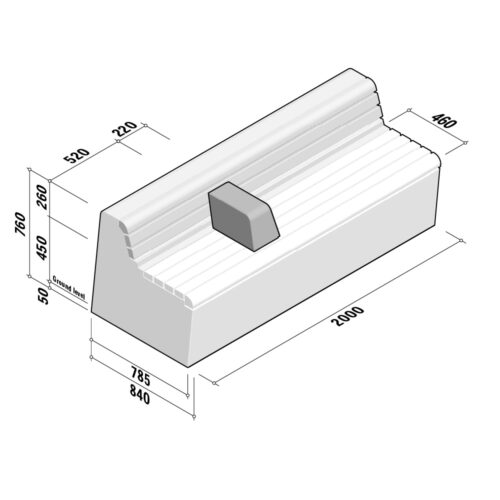 Solid | Seat Armrest | 220x180 | L410