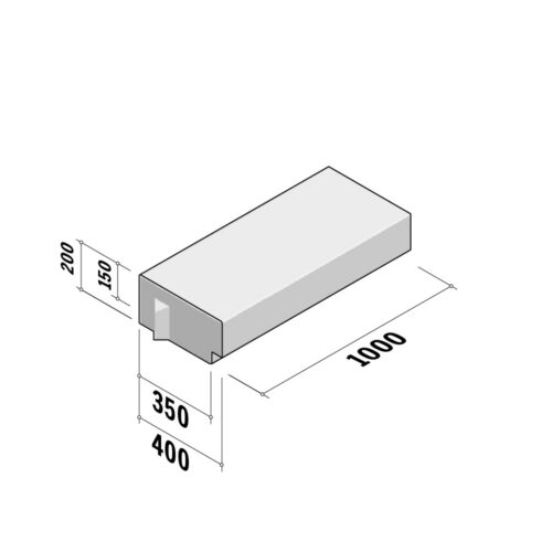 Stair Steps | 400-350x200 Chamfered | L1000