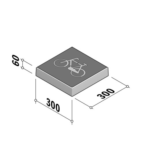 Symbols Flags | 300x300 | 60mm Thick | Bicycle
