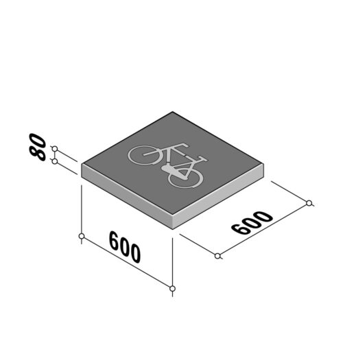 Symbols Flags | 600x600 | 80mm Thick | Bicycle