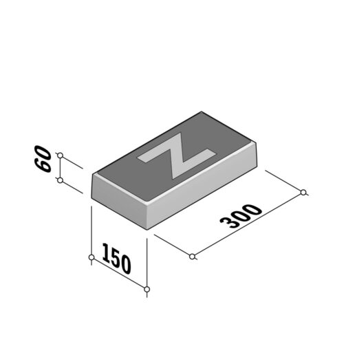 Text Flags | 150x300 | 60mm Thick | A-Z